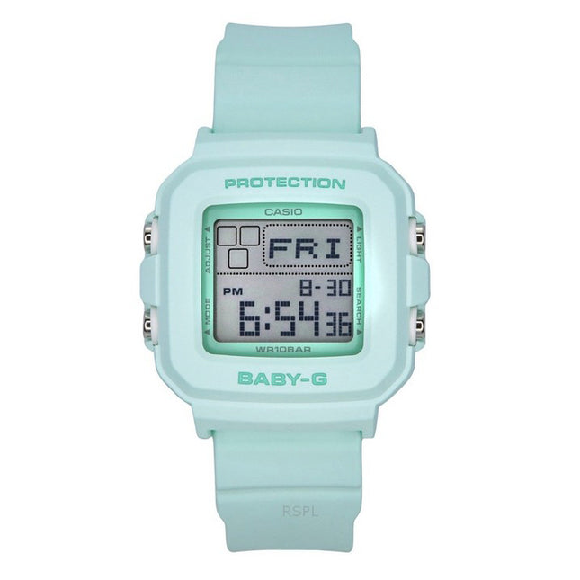 Casio Baby-G Digital Resin Strap Mint Green Dial Quartz BGD-10-3 100M Women's Watch
