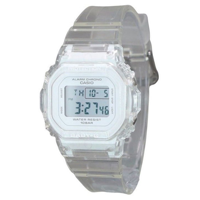 Casio Baby-G Digital Transparent Resin Strap Quartz BGD-565US-7 100M Womens Watch