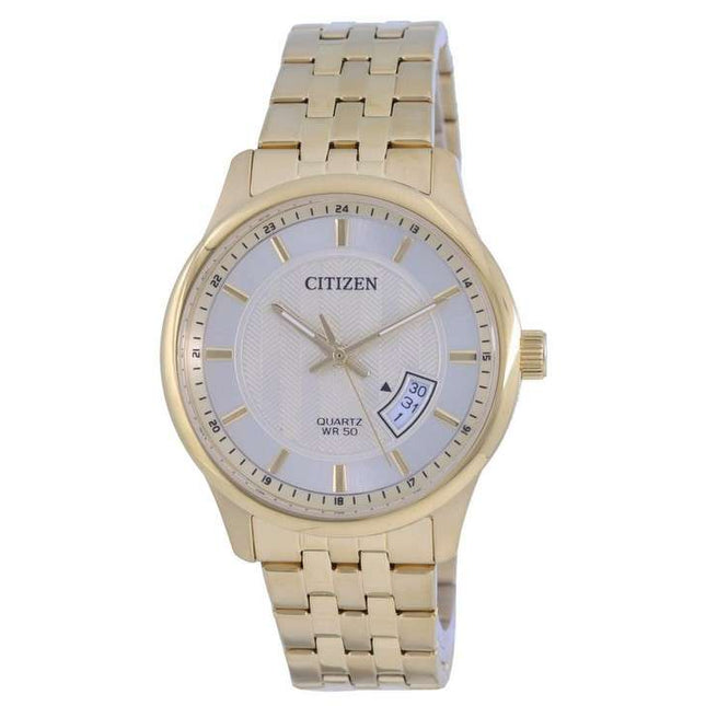 Citizen Gold Tone Dial Gold Tone Stainless Steel Bracelet Quartz BI1052-85P Men's Watch