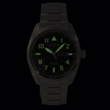 Citizen Garrison Super Titanium Black Dial Eco-Drive BM8560-53E 100M Men's Watch