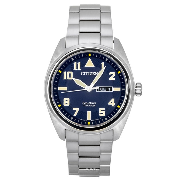Citizen Garrison Super Titanium Blue Dial Eco Drive BM8560-88L 100M Men's Watch