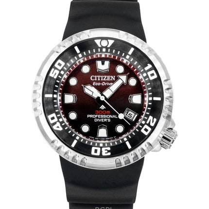 Citizen Promaster Polyurethane Strap Red Dial Eco-Drive Diver's BN1024-01Z 300M Men's Watch
