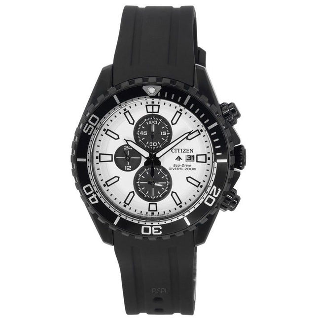 Citizen Promaster Marine Eco-Drive Chronograph White Dial Diver's CA0825-05A 200M Men's Watch