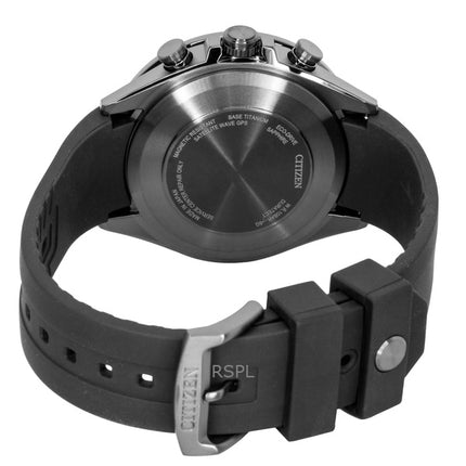Citizen Attesa Satellite Wave GPS Chronograph Rubber Strap Silver Dial Eco-Drive CC4055-14H 100M Men's Watch