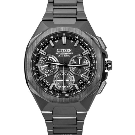 Citizen Eco-Drive Attesa Satellite Wave GPS Super Titanium Black Dial CC4105-69E 100M Men's Watch