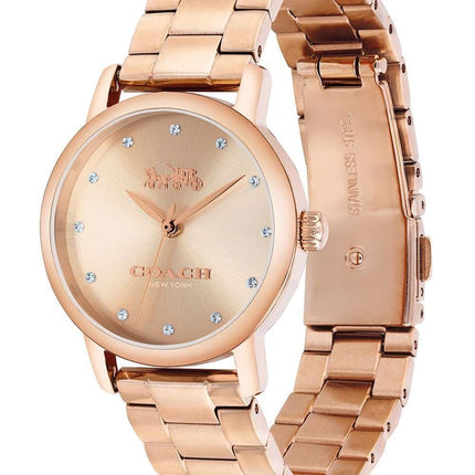 Coach Grand Rose Gold Tone Stainless Steel Quartz 14503003 Womens Watch