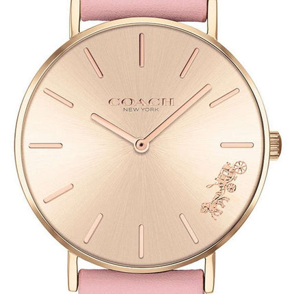 Coach Perry Gold Tone Dial Leather Strap Quartz 14503332 Womens Watch
