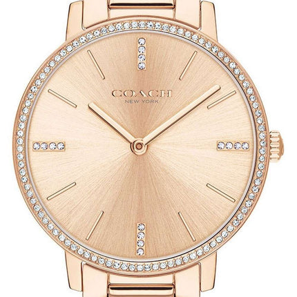 Coach Audrey Crystal Accents Rose Gold Tone Stainless Steel Quartz 14503479 Womens Watch