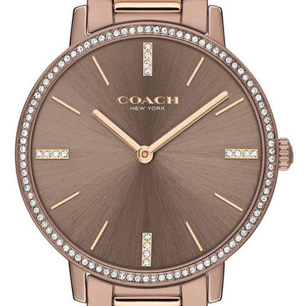 Coach Audrey Crystal Accents Two Tone Stainless Steel Quartz 14503502 Womens Watch