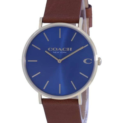 Coach Charles Blue Dial Calf Leather Quartz CO14602473 Men's Watch