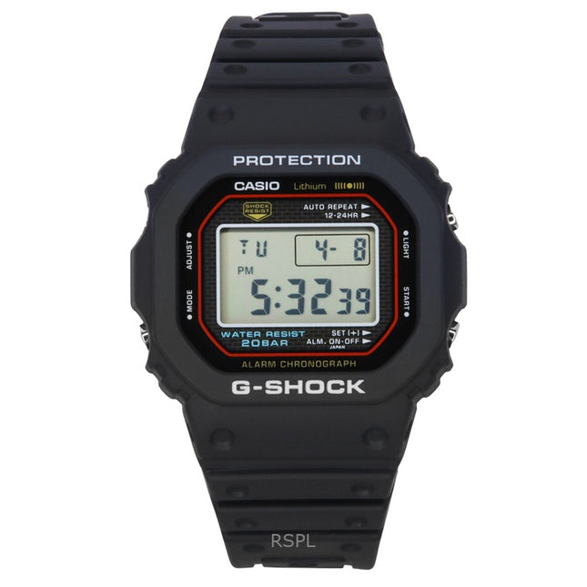 Casio G-Shock Digital Re-Creating The Original Design Of The First G-Shock Quartz DW-5000R-1A 200M Men's Watch