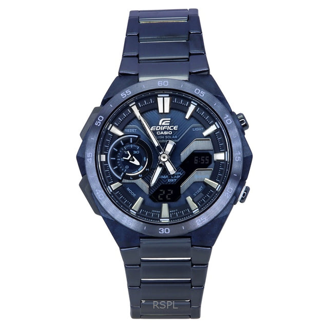 Casio Edifice Windflow Analog Digital Cool Blue Edition Smartphone Link Blue Dial Solar ECB-2200CB-2 100M Men's Watch