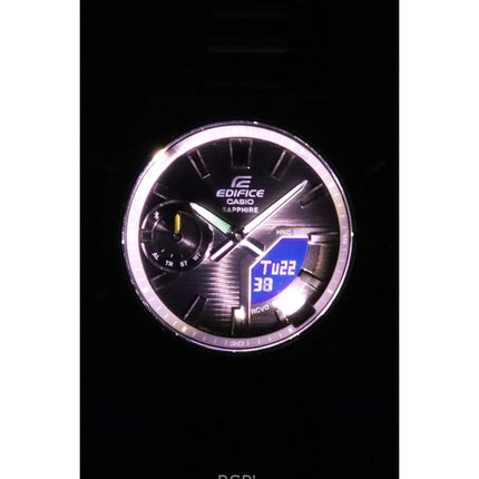 Casio Edifice Analog Digital Smartphone Link Stainless Steel Grey Dial Quartz ECB-S10D-8A 100M Men's Watch