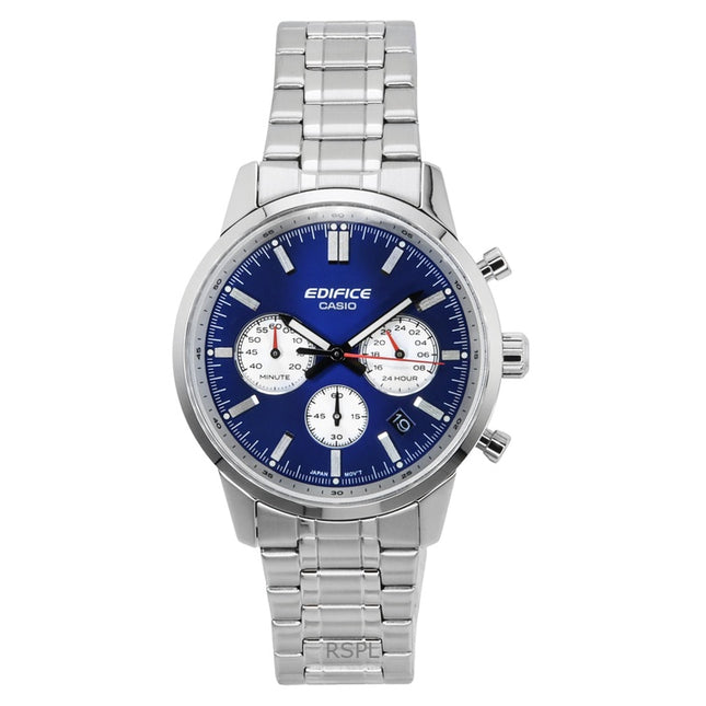 Casio Edifice Analog Chronograph Stainless Steel Blue Dial Quartz EFR-575D-2A 100M Men's Watch