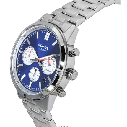 Casio Edifice Analog Chronograph Stainless Steel Blue Dial Quartz EFR-575D-2A 100M Men's Watch