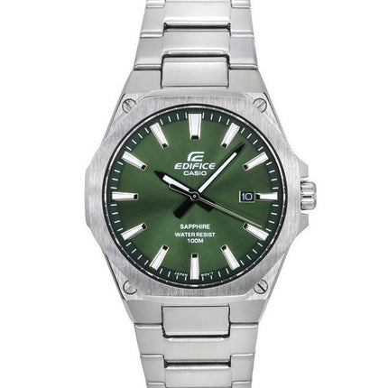 Casio Edifice Sapphire Crystal Analog Stainless Steel Green Dial Quartz EFR-S108D-3A 100M Men's Watch