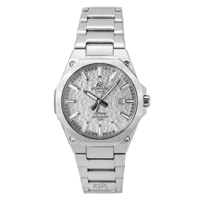 Casio Edifice Analog Stainless Steel Silver Dial Quartz EFR-S108DE-8AV 100M Men's Watch