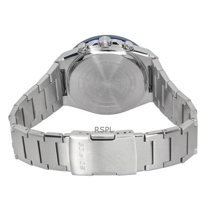 Casio Edifice Analog Chronograph Stainless Steel Blue Dial Solar EFS-S650D-2A 100M Men's Watch