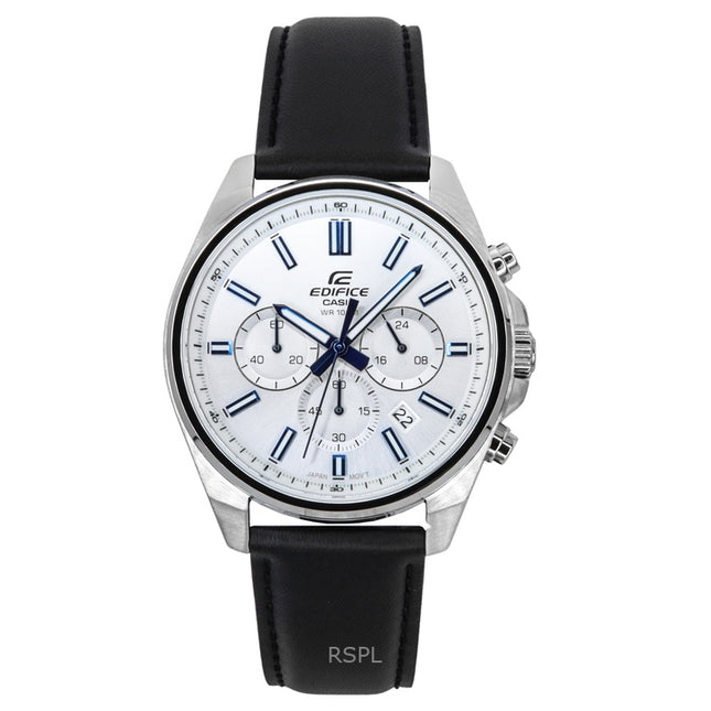 Casio Edifice Analog Standard Chronograph White Dial Quartz EFV-650L-7AV 100M Men's Watch