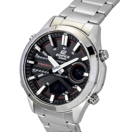 Casio Edifice Analog Digital Stainless Steel Black Dial Quartz EFV-C120D-1A4 100M Men's Watch