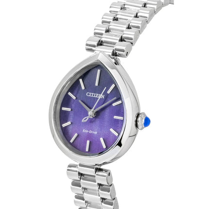 Citizen L Rainell Analog Stainless Steel Purple Dial Eco-Drive EM1200-55X Women's Watch
