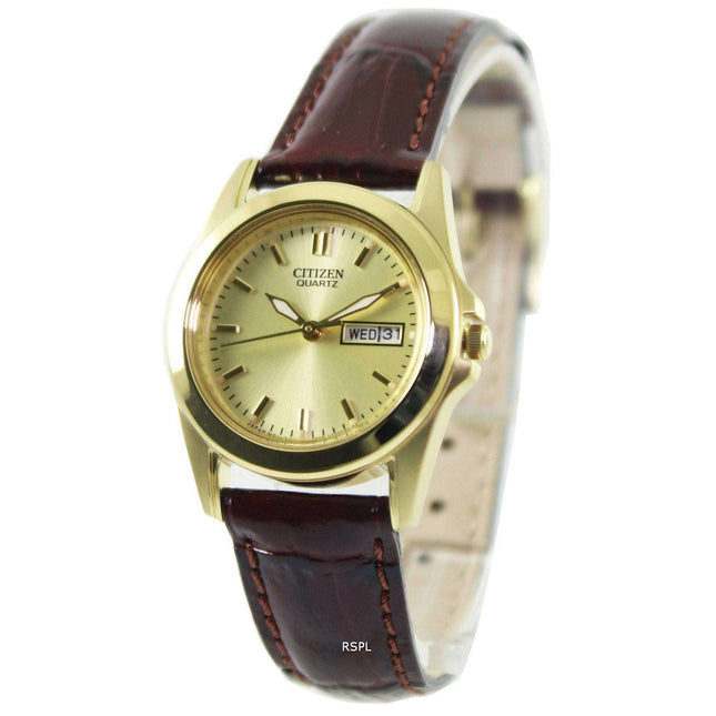Citizen Quartz Gold Tone EQ0562-03P Womens Watch