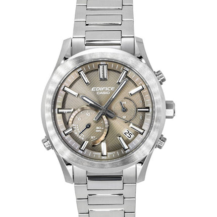 Casio Edifice Analog Chronograph Smartphone Link Stainless Steel Brown Dial Solar EQB-1300D-5A 100M Men's Watch