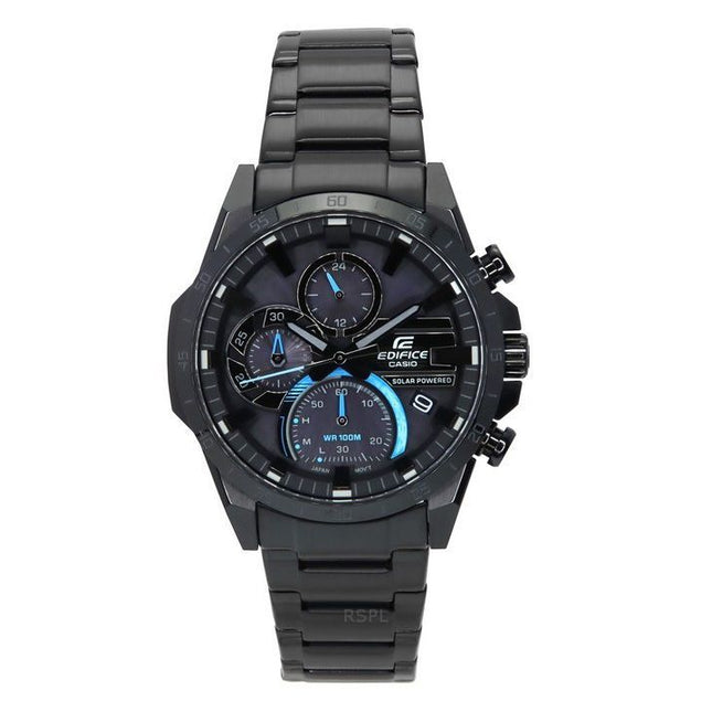Casio Edifice Analog Chronograph Stainless Steel Black Dial Solar EQS-940DC-1B 100M Men's Watch