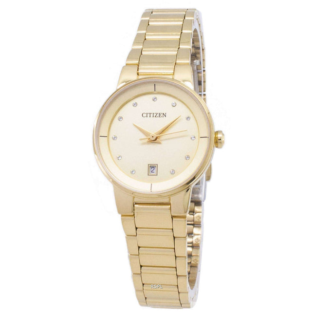 Citizen Quartz EU6012-58P Diamond Accents Analog Women's Watch
