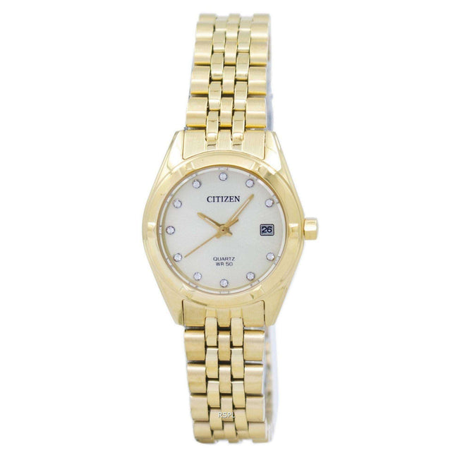 Citizen Analog Quartz Diamond Accent EU6052-53P Women's Watch