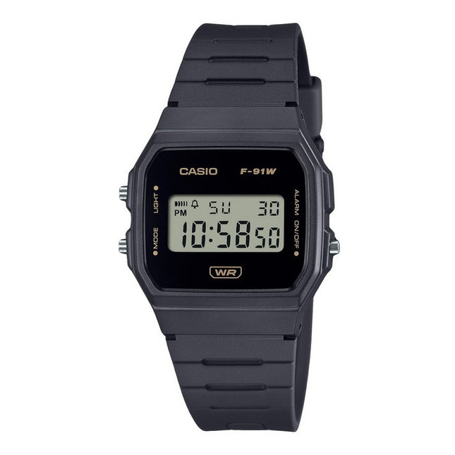 Casio POP Digital Gray Bio Based Resin Strap Quartz F-91WB-8A Unisex Watch