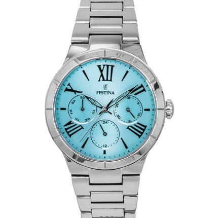 Festina Boyfriend Stainless Steel Multifunction Ice Blue Dial Quartz F16716-4 Women's Watch