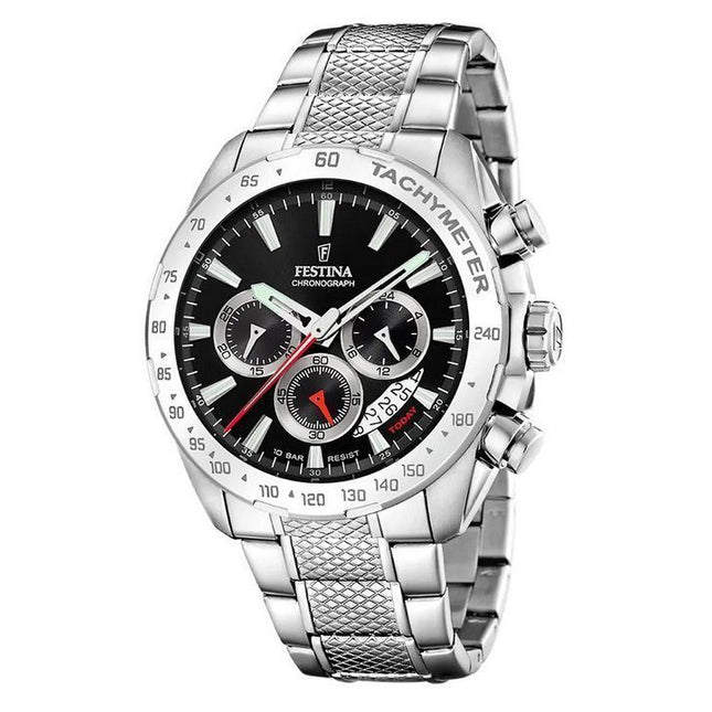 Festina Chrono Sport Stainless Steel Black Dial Quartz F20668-4 100M Mens Watch
