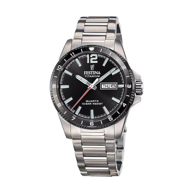 Festina Titanium Black Dial Quartz F20698-4 100M Men's Watch