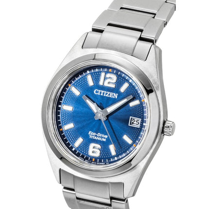 Citizen Eco-Drive Super Titanium Blue Dial FE6151-82L 100M Women's Watch