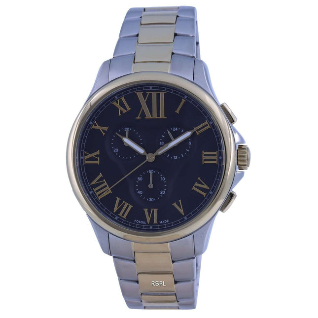 Fossil Monty Chronograph Two Tone Stainless Steel Quartz FS5636 Mens Watch