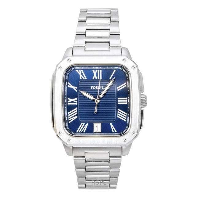 Fossil Crosby Stainless Steel Blue Dial Quartz FS6121 Men's Watch