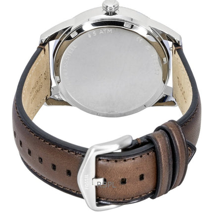 Fossil Pearson Multifunction Leather Strap Green Dial Quartz FS6137 Men's Watch