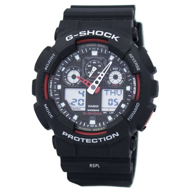 Casio G-Shock Velocity Indicator Alarm GA-100-1A4 Men's Watch