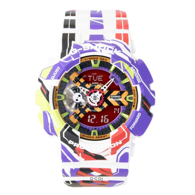 Casio G-Shock Analog Digital Evangelion 30th Anniversary Multicolor Dial Quartz GA-110EVA30-7A 200M Men's Watch
