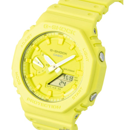 Casio G-Shock Analog Digital Bio-Based Resin Strap Green Dial Quartz GA-2100-9A9 200M Men's Watch