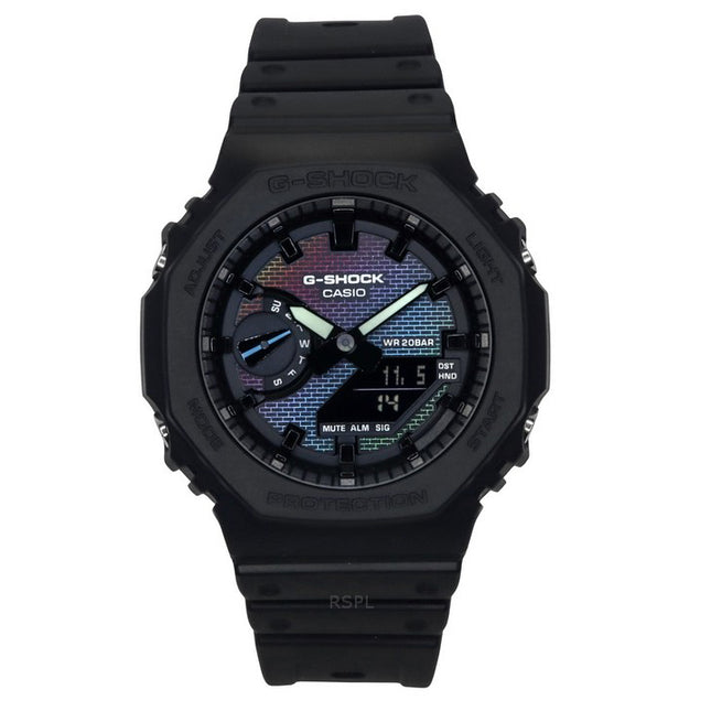 Casio G-Shock Analog Digital Bio-Based Resin Strap Multicolor Dial Quartz GA-2100RW-1A 200M Men's Watch