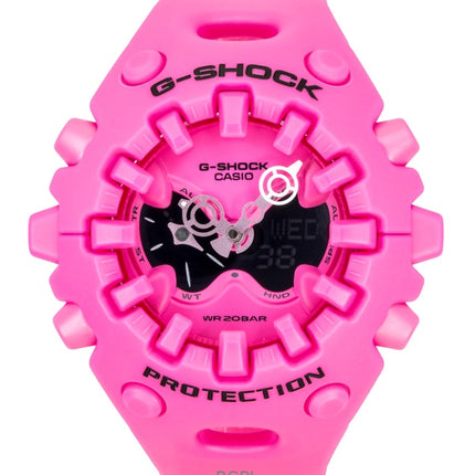 Casio G-Shock Analog Digital Pink Resin Strap Pink Dial Quartz GA-V01-4A 200M Women's Watch