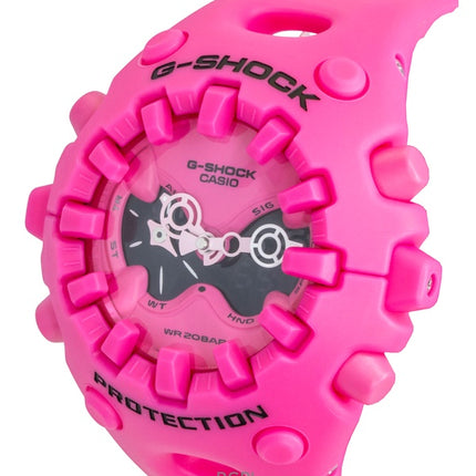 Casio G-Shock Analog Digital Pink Resin Strap Pink Dial Quartz GA-V01-4A 200M Women's Watch