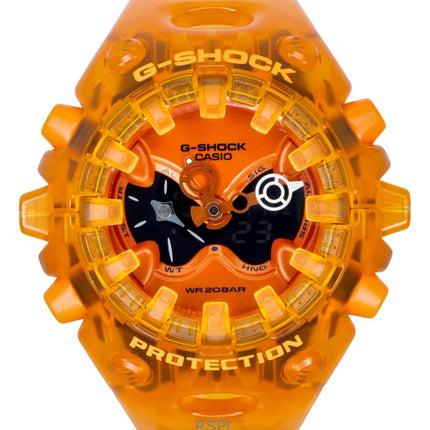Casio G-Shock Resin Strap Analog Digital Orange Dial Quartz GA-V01SKE-4A 200M Men's Watch