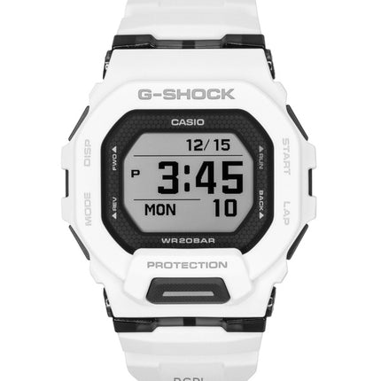 Casio G-Shock G-Squad Digital Smartphone Link White Resin Strap Quartz GBD-200-7 200M Men's Watch