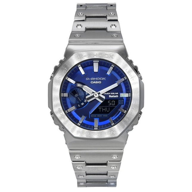 Casio G-Shock Analog Digital Full Metal Smartphone Link Blue Dial Solar GM-B2100AD-2A 200M Men's Watch