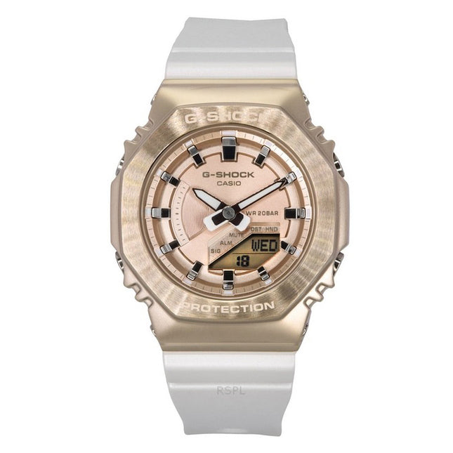 Casio G-Shock Analog Digital Bio-Based Resin Strap Rose Gold Dial Quartz GM-S2100CW-7A 200M Women's Watch