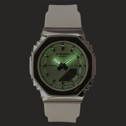 Casio G-Shock Analog Digital Green Dial Resin Strap Quartz GM-S2110SR-7A 200M Women's Watch