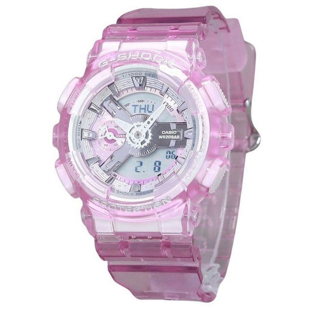 Casio G-Shock Analog Digital Virtual Worlds Translucent Pink Multicolor Dial Quartz GMA-S110VW-4A 200M Women's Watch